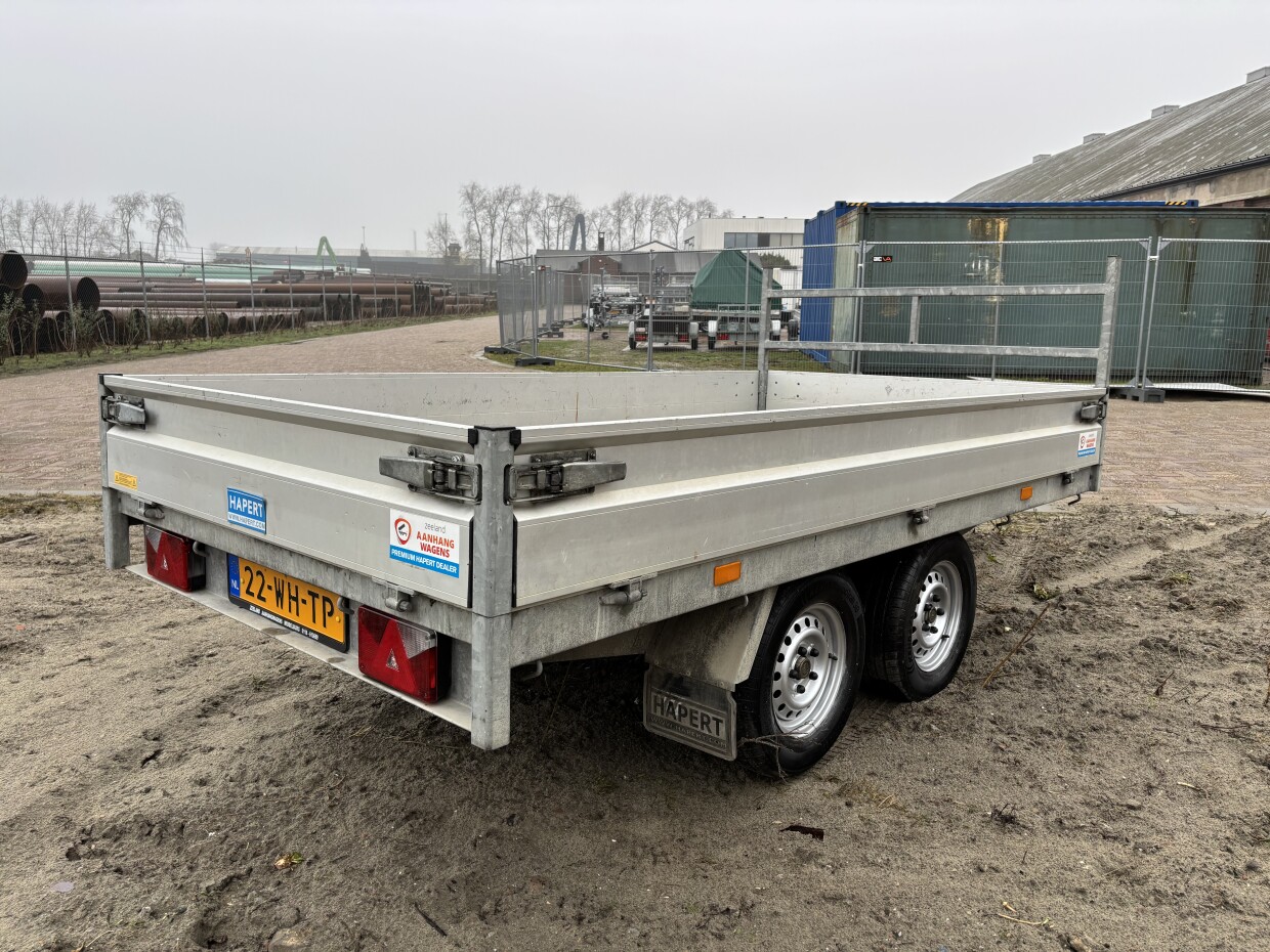 Hapert plateauwagen tandemas geremd 2000 kg 305x160 cm