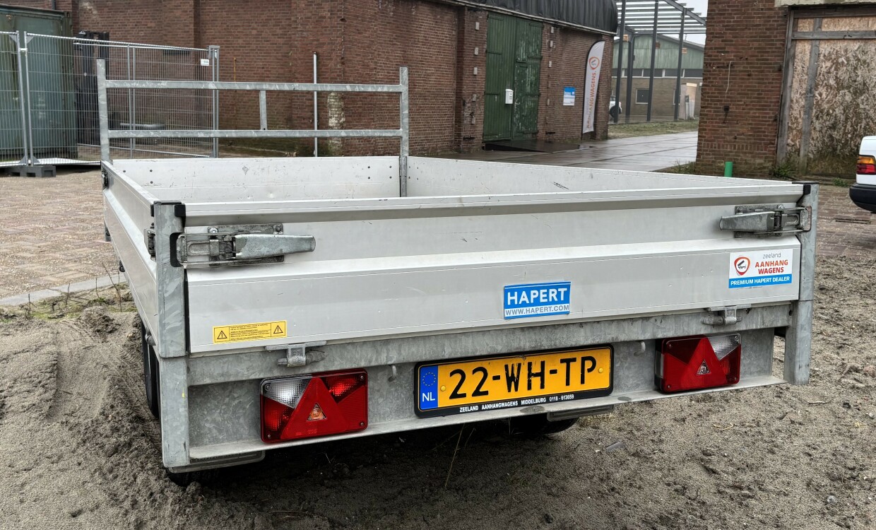 Hapert plateauwagen tandemas geremd 2000 kg 305x160 cm