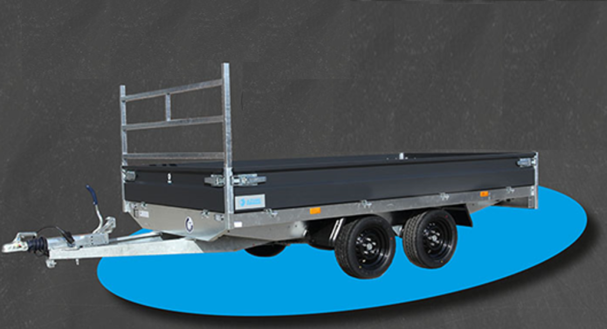 Hapert Azure H-2 tandemas plateauwagen 405x200 cm Black Edition